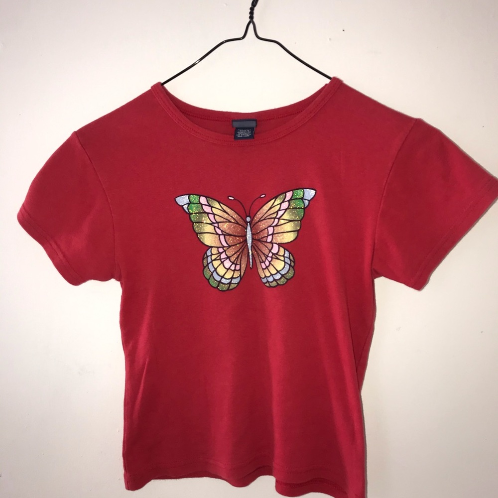 Butterfly 90s/Y2k crop top